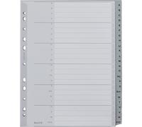 LEITZ Intercalaire plastique A-Z A4 extra large 24 pièces gris