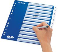 LEITZ Intercalaire plastique Mois A4 Jan. Déc. PP blanc