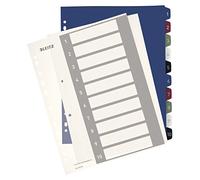 Leitz Répertoire Style 1237 DIN A4 1-10 polypropylène multicolore 10 onglets extra-large imprimable