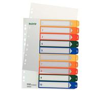 Leitz Répertoire DIN A4 12930000 – extra-large, polypropylène multicolore 10 onglets imprimable