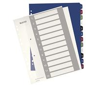 Leitz 1238 Style Répertoire DIN A4 1-12 polypropylène multicolore 12 onglets extra-large, imprimable 1238-00-00