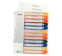 Leitz 12940000 Répertoire DIN A4, extra-large 1-12 polypropylène multicolore 12 onglets imprimable 12940000