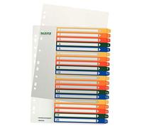 Leitz Intercalaires 1-20, Imprimable sur PC, A4, Plastique Ultra-Résistant, Extra-Large, Blanc/Multicolore, 12960000
