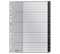 Leitz Intercalaires A4 Extra-Large 20 onglets A–Z – Plastique 90 % recyclé, noir