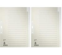 Leitz Intercalaires A4 20 Touches Vierges, Gris, Onglets et Perforations Renforcés, Papier 100% Recy ertifié Ange Bleu, 60960085 (Lot de 2)