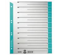 LEITZ Intercalaires A4 extra-larges carton kraft 230 g/qm bleu 100 intercalaires