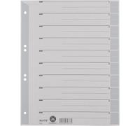 LEITZ Intercalaires A4 extra-larges carton kraft 230 g/qm gris 100 intercalaires