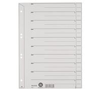 Leitz Intercalaires A4, Lot de 100, Carton Gris avec Imprimé et Bande Perforée Renforcée, Onglets Prédécoupés, 100% Recyclé, Certifié Ange Bleu, 60970095