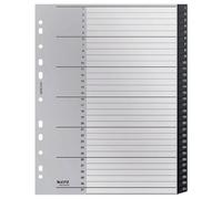 Leitz Intercalaires Onglets 1-20 A4 Extra-Large Plastique 90 % recyclé Écologique Noir