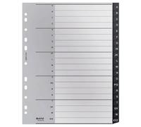 Leitz Intercalaires onglets 1-31 A4 Extra-Large, plastique 90% recyclé, qualité premium, noir