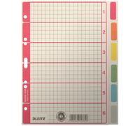 LEITZ Intercalaires en carton extra solide, en blanc, A5, 6 Blanc G