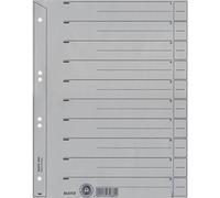 LEITZ Intercalaires en carton kraft DIN A4 200 g/qm gris 100 pièces