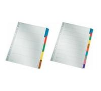 LEITZ Intercalaires en carton mylar, blanc, A4, gris, 5 G
