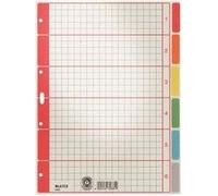 Leitz Intercalaires En Carton, Vierges, A4, Blanc, 6 Onglets