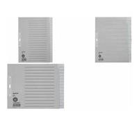 Leitz Répertoire 1220 DIN A4 extra-large blanc, papier satiné gris, 20 onglets