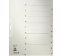 Leitz intercalaires en papier naturel, num?riques, format a4 12320085 G