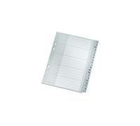 Leitz Intercalaires A5 Touches A‑Z A‑L M‑Z 20 feuilles Gris Extra‑large onglets plastique renforcés