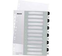 LEITZ Intercalaires en plastique WOW chiffres A4 grande largeur 1-12