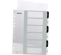 LEITZ Intercalaires en plastique WOW chiffres A4 grande largeur 1-6
