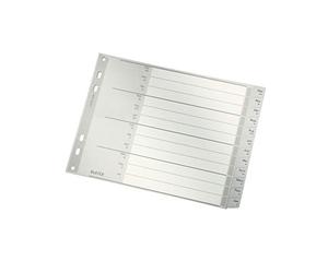 Leitz Intercalaires Mensuels Dec-Jan, Mi-Hauteur, Extra-Large, Onglets Renforcés en Plastique Résistant avec Table des Matières, Gris, 12880085