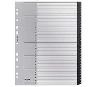 Leitz Intercalaires, Onglets 1-31, A4, Extra-Large, Plastique 90% Recyclé, Écologique, Qualité Premium, Recycle, Noir, 12180000