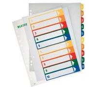 Leitz Répertoire DIN A4 12930000 – extra-large, polypropylène multicolore 10 onglets imprimable