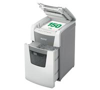 Leitz IQ 80130000 - Destructeur de Documents Coupe Croisée Sécurité P4 pour Bureau, Automatique, Capacité 150 Feuilles, Corbeille 44 litres, Blanc