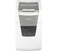 Leitz IQ 80130000 - Destructeur de Documents Coupe Croisée Sécurité P4 pour Bureau, Automatique, Capacité 150 Feuilles, Corbeille 44 litres, Blanc