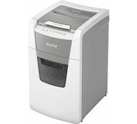 Leitz IQ 80140000 - Destructeur de Documents Coupe Micro Sécurité P5 pour Bureau, Automatique, Capacité 150 Feuilles, Corbeille 44 litres, Blanc