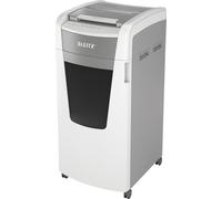 LEITZ IQ Autofeed Office Pro 600 Destructeur de documents avec coupe croisée P-5, 2 x 15 mm, jusqu'à 600 feuilles, blanc