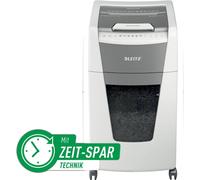 LEITZ IQ Autofeed Small Office 300 Destructeur de documents avec coupe croisée P-5, 2 x 15 mm, jusqu'à 300 feuilles, blanc