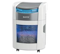 Leitz IQ Optimax Autofeed 150 Destructeur Papier Micro-Coupe Sécurité P5 | Technologie rotation du bac, détruit 150 feuilles A4 à la fois, bac 15L, RGPD, bureau télétravail, cartes CD DVD