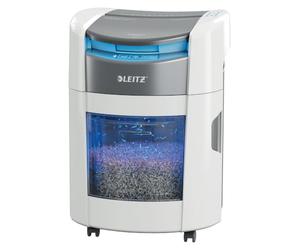 Leitz IQ Optimax Autofeed 150 Destructeur Papier Micro-Coupe Sécurité P5 | Technologie rotation du bac, détruit 150 feuilles A4 à la fois, bac 15L, RGPD, bureau télétravail, cartes CD DVD