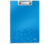 Leitz WOW Clipfolder with cover bloc-notes A4 Métal, Polymousse Bleu