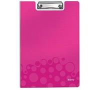 Leitz - Porte-bloc A4 WOW 41990023 - Rabat, 75 feuilles, clip métallique, pochette, polyfoam rose