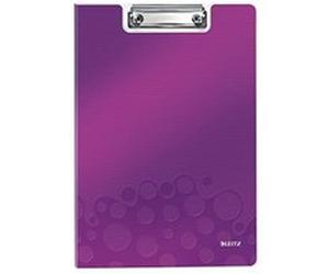 Leitz klemmbrett-mappe wow, din a4, polyfoam, violett oberflchenstruktur mit 3d-prgung, innen hellgrau, mit metall-klemmmechan G