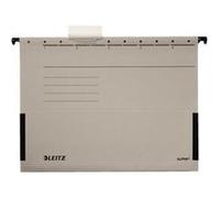 Leitz Dossiers suspendus latéraux Alpha 19863085 Lot de 5 en carton avec porte-étiquette Gris