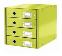 leitz leitz bloc de classement click & store wow, 4 tiroirs, vert noir Noir G