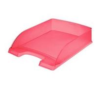 Leitz Corbeille à courrier Plus Standard A4 – rouge givré / noir