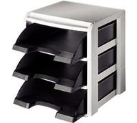 leitz leitz set corbeilles à courrier, a4, corbeilles noire noir G