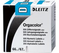 LEITZ Lettres de signalisation Orgacolor "D" sur rouleau bleu 250 pièces