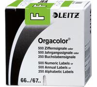 LEITZ Lettres de signalisation Orgacolor "F" sur rouleau vert 250 pièces