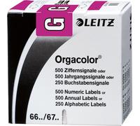 LEITZ Lettres de signalisation Orgacolor "G", sur rouleau, violet