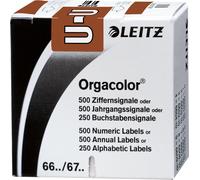 LEITZ Lettres de signalisation Orgacolor "U" sur rouleau marron 250 pièces