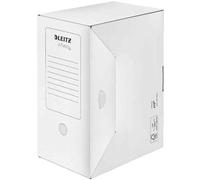 LEITZ Lot de 10 Boîtes archives automatique Infinity sans acide dos 150 mm Blanc