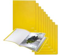 Leitz Lot De 10 Protège-Documents Recycle Pour A4 En Pp 20 Pochettes 40 Faces Jaune