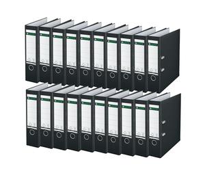 Leitz Lot de 20 classeurs de qualité en plastique 180° - Format A4 - Dos de 8,2 cm - Couverture plastifiée en polypropylène - 10105095