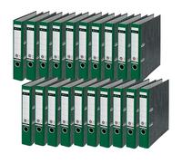 Leitz Lot de 20 classeurs de qualité - Format A4 fin - 5 cm de large - Papier marbré nuage - Classeurs de recyclage - Ange bleu - Avec mécanisme à 180° - Stabilité maximale - Vert - 10505055