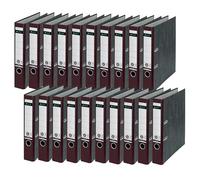 Leitz Lot de 20 classeurs de qualité - Format A4 - Fin - 5 cm de large - Papier marbré nuage - Classeurs de recyclage - Ange bleu - Avec mécanisme à 180° - Stabilité maximale - Marron - 10505075