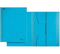 LEITZ Lot de 5 Chemises avec 3 rabats Carte 320g format A5 Bleu